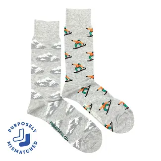 Friday Sock Co. Men's Mountain & Snowboarder Mistmatched Socks