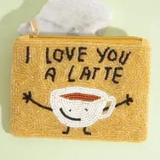 Fame Accessories Coin Purse - I Love You A Latte