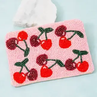 Fame Accessories Coin Purse - Two Tone Cherries