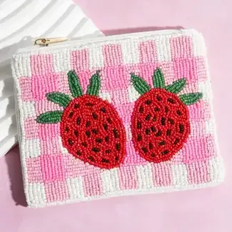 Fame Accessories Coin Purse - Double Strawberry
