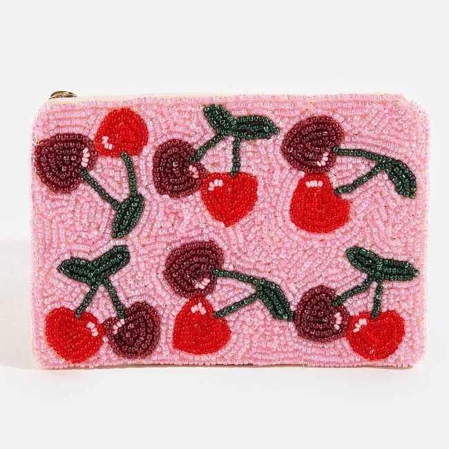 Fame Accessories Coin Purse - Two Tone Cherries