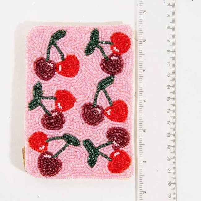 Fame Accessories Coin Purse - Two Tone Cherries