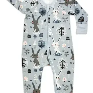 Bunny Rabbits, Blue Baby Pajamas