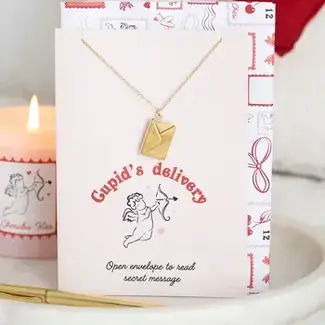 Love Letter Locket Necklace, on Valentine's Day Greeting Card