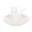 Sitting White Cat Face Trinket Dish