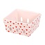 Pink Heart Print Ceramic Berry Basket