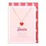Bestie Enamel Heart Necklace, on Valentine's Day Greeting Card
