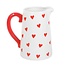 Heart Print Ceramic, Valentine's Day Flower Jug