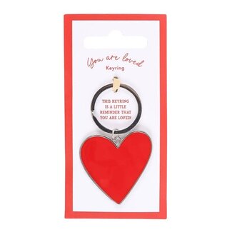 You Are Loved, Valentine's Day Heart Keyring