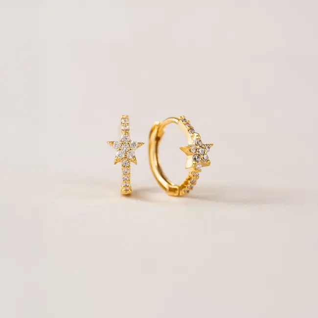 Lover’s Tempo Cosmo Star Huggie Hoop Earrings