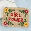 Coin Purse - Floral Border Girl Power
