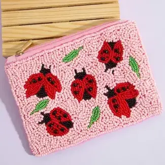 Fame Accessories Coin Purse - Multi Lady Bugs