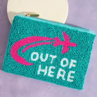 Fame Accessories Coin Purse - Out of Here Airplane