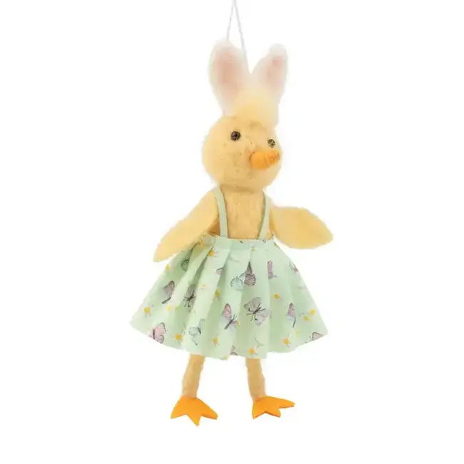 Felt Chick with Bunny Ears Ornament