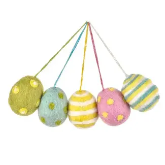 Felt Easter Eggs Hanging Ornament