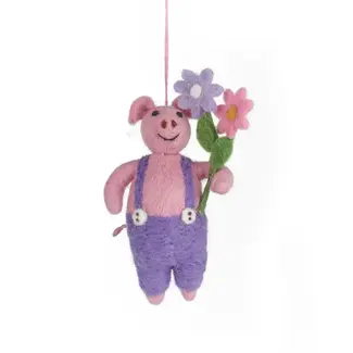 Felt Percy the Piglet Hanging Decoration