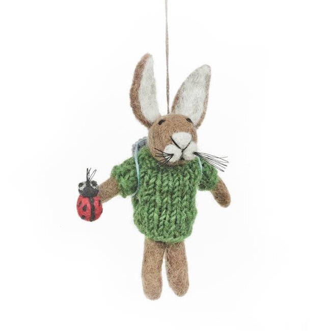 Felt Bobby Ladybird Hare Decoration