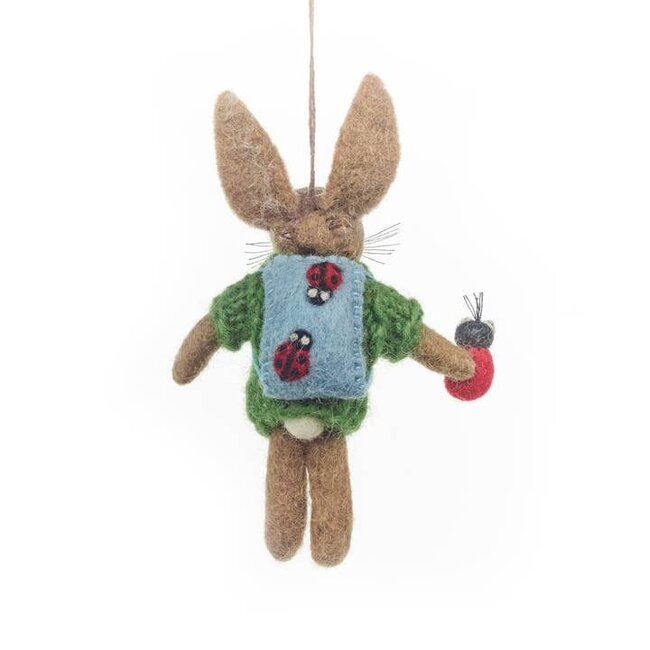 Felt Bobby Ladybird Hare Decoration