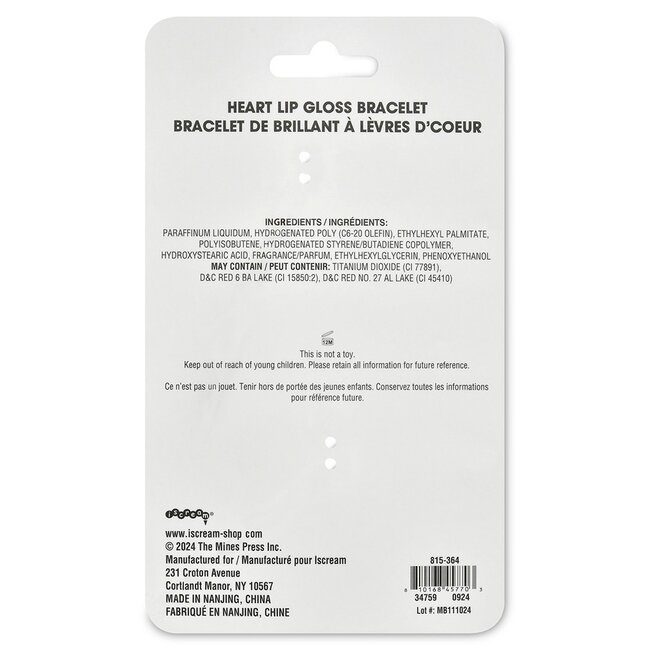 Heart Lip Gloss Bracelet