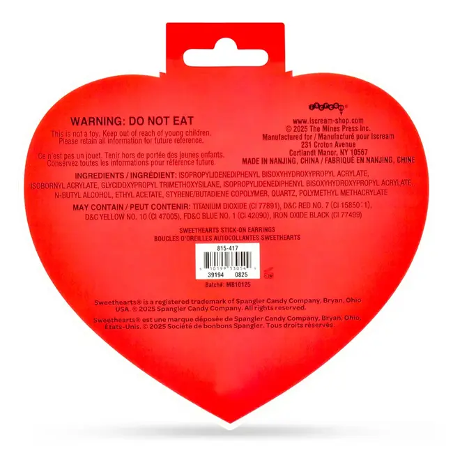 Sweethearts Stick-on Earrings