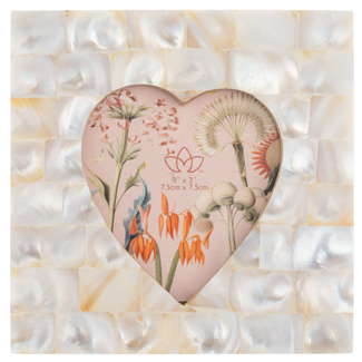 Mother Of Pearl Frame Heart