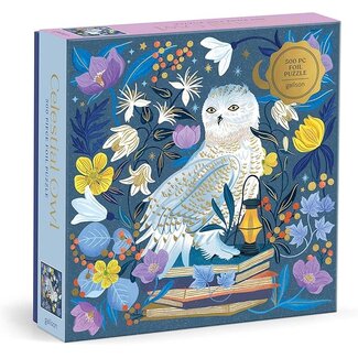 Galison/mudpuppy Celestial Owl 500 Piece Foil Puzzle