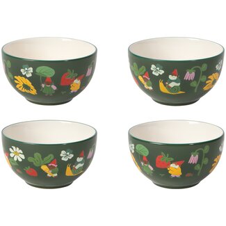 Danica Imports Gnome Grown  Bowls Set of 4 Assorted