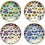 Danica Imports Pansy Appetizer Plates Set of 4 Assorted