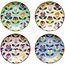 Pansy Appetizer Plates Set of 4 Assorted
