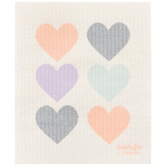 Danica Imports Pastel Hearts Swedish Dishcloth