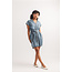 Papillon Denim Short Sleeve Shirt Dress With Tie Belt