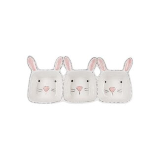 Rabbit Triple Serving Dish