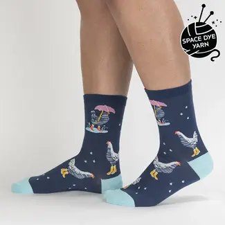 Sock it to me Ladies Crew - Chicken Little
