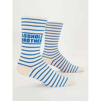 Blue Q Asshole Brother Men's Crew Socks