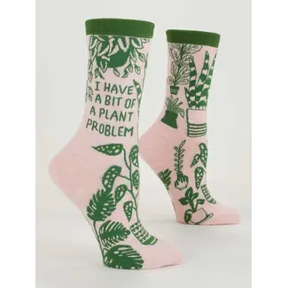 Blue Q Plant Problem Women's Crew Socks