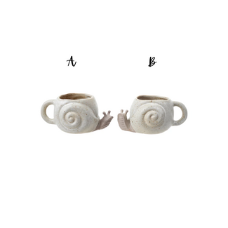 Stoneware Snail Shaped Mug