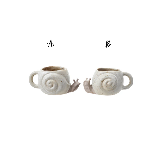 Stoneware Snail Shaped Mug