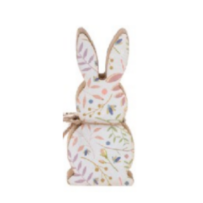 Patterned Bunny Block Figurines