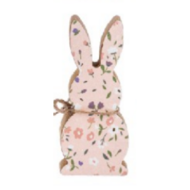 Patterned Bunny Block Figurines