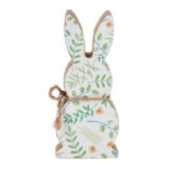 Patterned Bunny Block Figurines