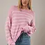 Sunday Edition Long Sleeve Stripe Sweater in Pink