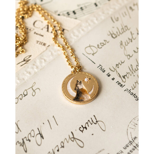 Fable England Wolf Spirit Guide Pendant Necklace