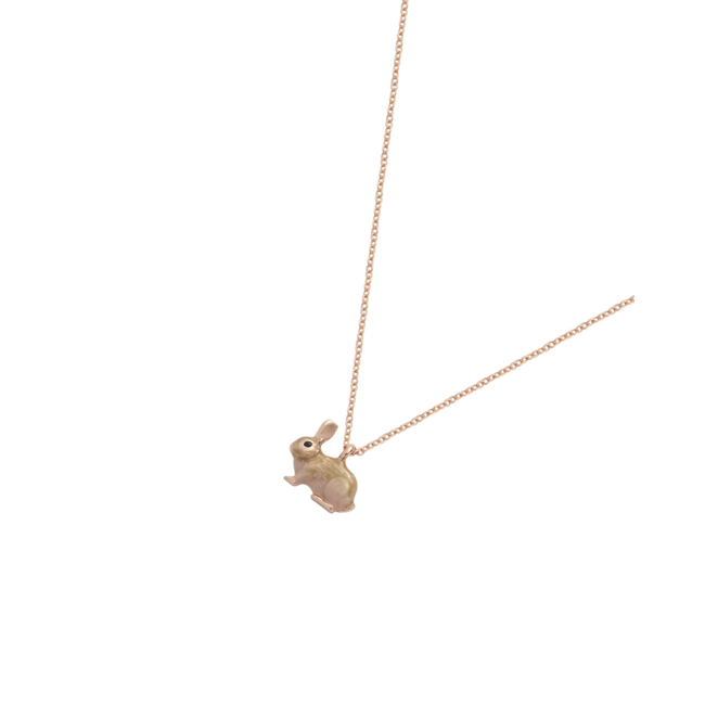 Fable England Enamel Rabbit Short Necklace