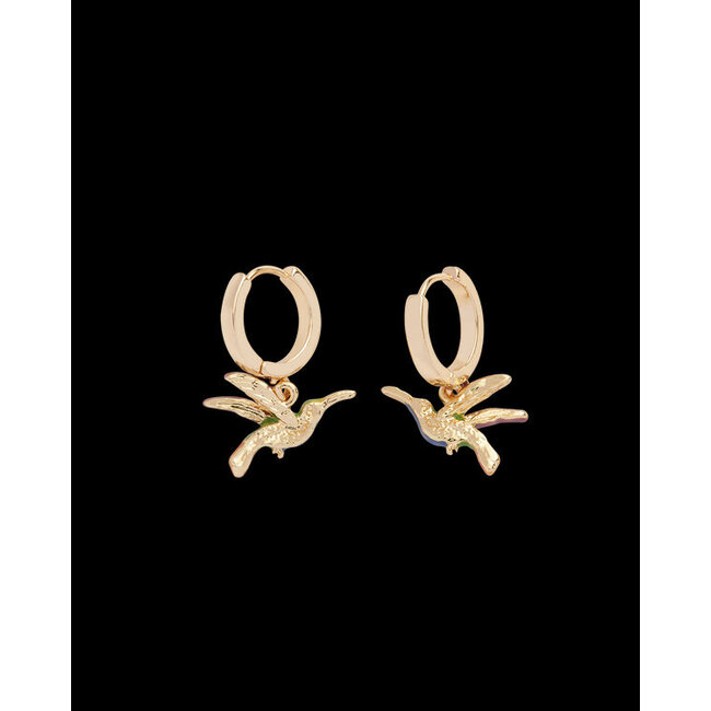 Fable England Hummingbird Huggie Earrings