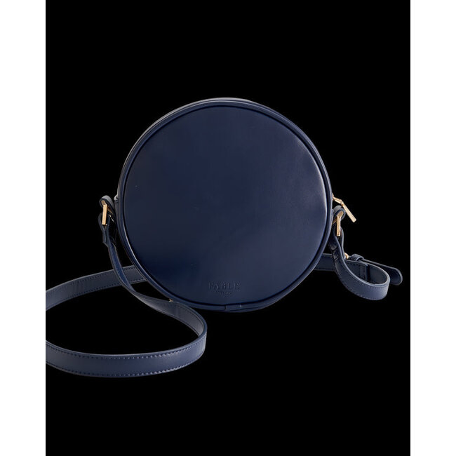 Fable England Chloe Circle Bag Embroidered Dormouse Navy