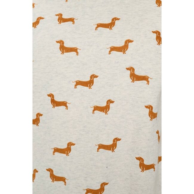 Mustard Wiener Dog Print Sweatshirt