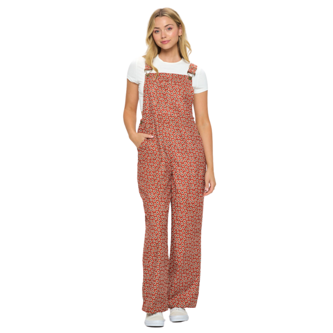 Daisy Floral Print Jumpsuit Overall