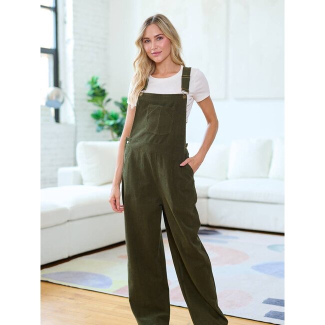 Classic Green Corduroy Overalls