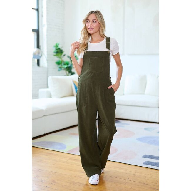 Classic Green Corduroy Overalls