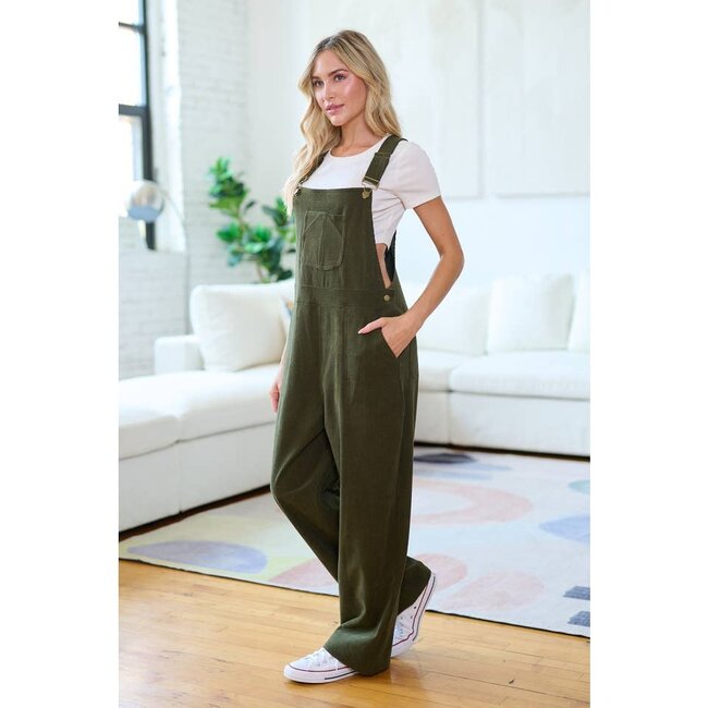 Classic Green Corduroy Overalls